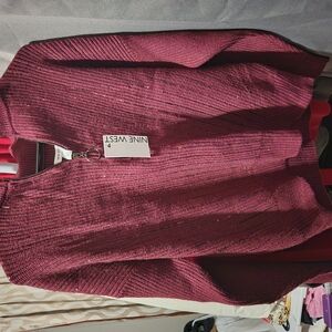 Nine West Women's Burgundy Sweater